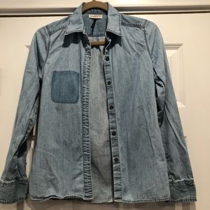 Denim button down